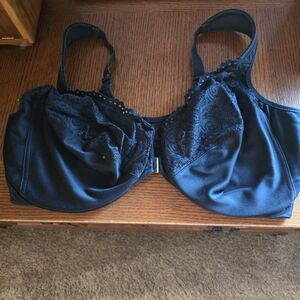 Glamorise Black Lace Detail Bra
